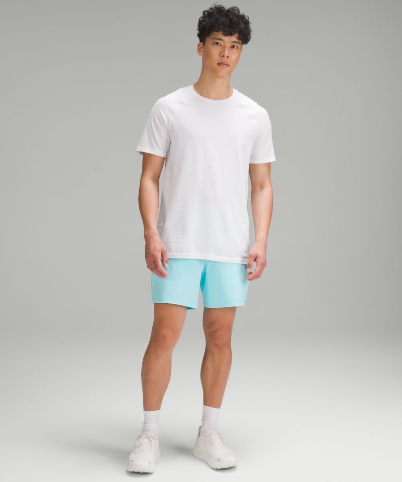 Lululemon Pace Breaker Lined Short 7" Cyan Blue Online Outlet Sale