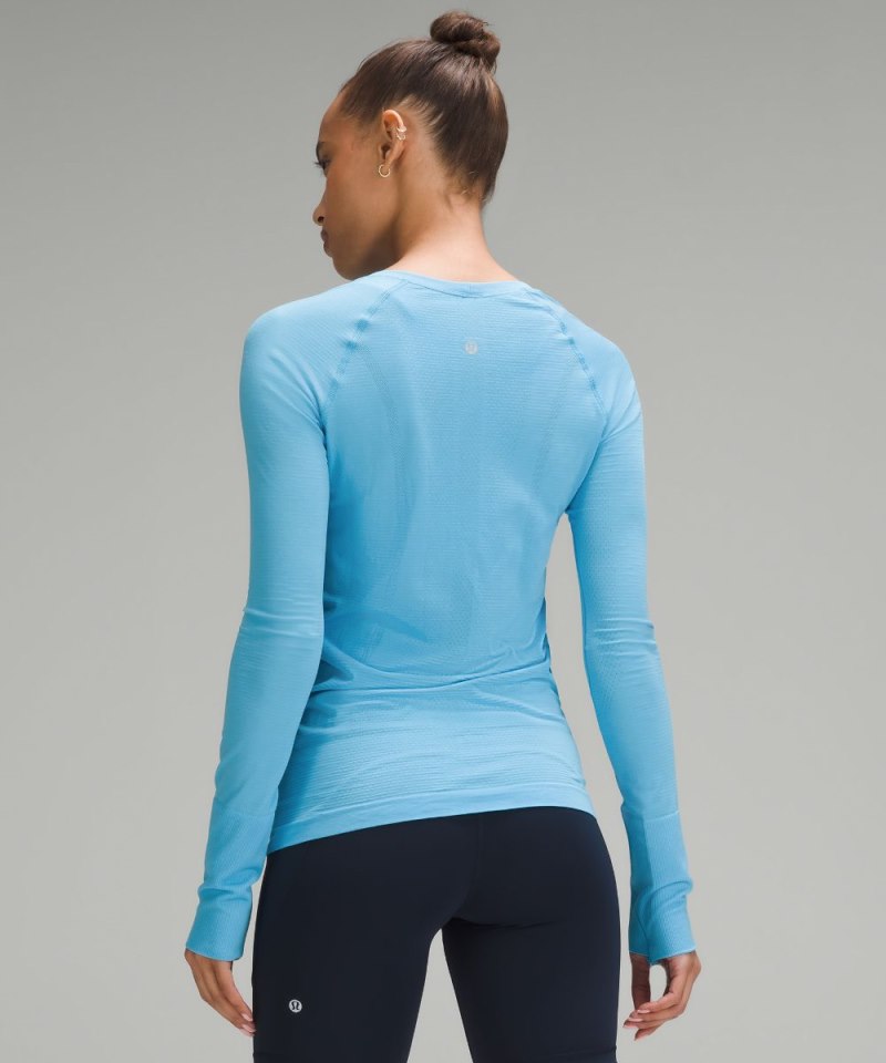 Lululemon Swiftly Tech Long-Sleeve Shirt 2.0 *Hip Length Kayak Blue Light / Kayak Blue Light Online Outlet Sale