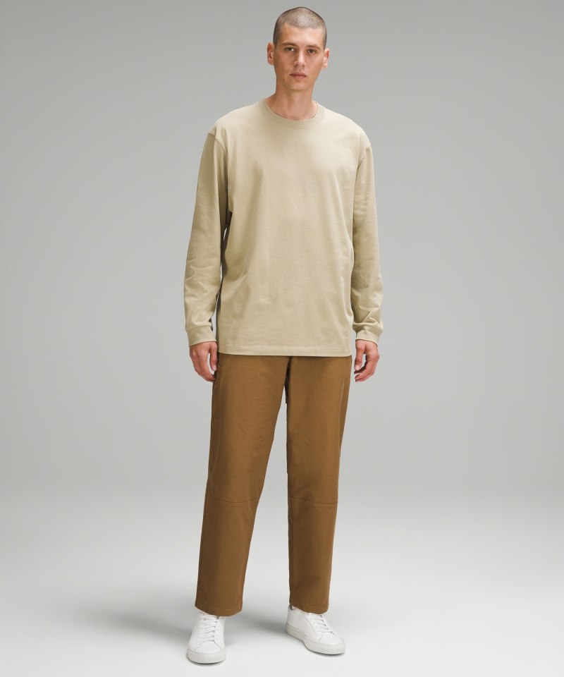Lululemon Heavyweight Cotton Jersey Long-Sleeve Shirt Compass Khaki Online Outlet Sale