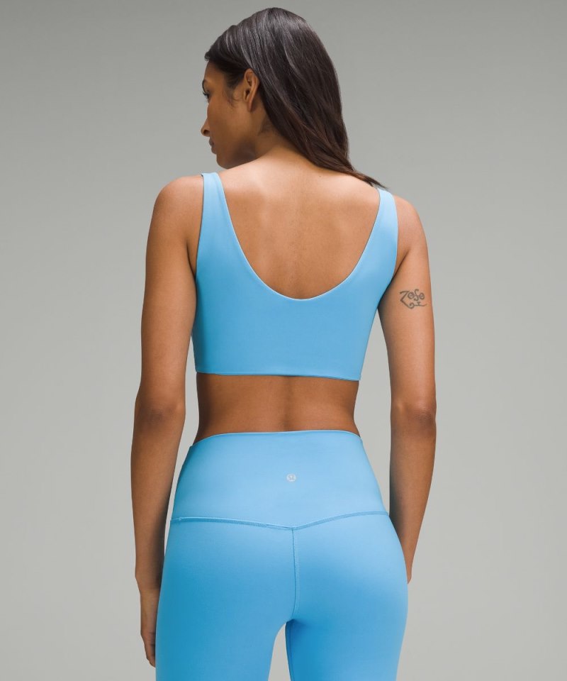 Lululemon Bend This Scoop and Square Bra *Light Support, A-C Cups Kayak Blue Light Online Outlet Sale