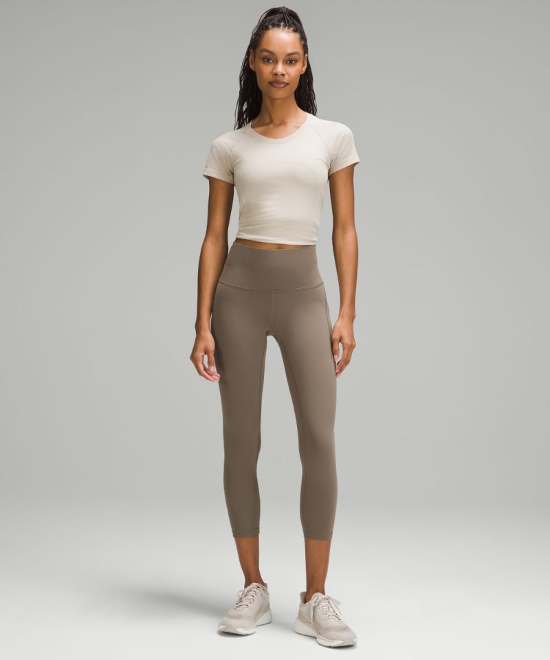 Lululemon Wunder Train High-Rise Crop with Pockets 23" Nomad Online Outlet Sale