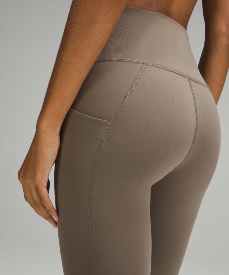 Lululemon Wunder Train High-Rise Crop with Pockets 23" Nomad Online Outlet Sale