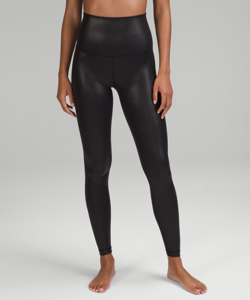Lululemon Align™ Super-High-Rise Pant 28" *Shine Radiate Foil Print Black Online Outlet Sale