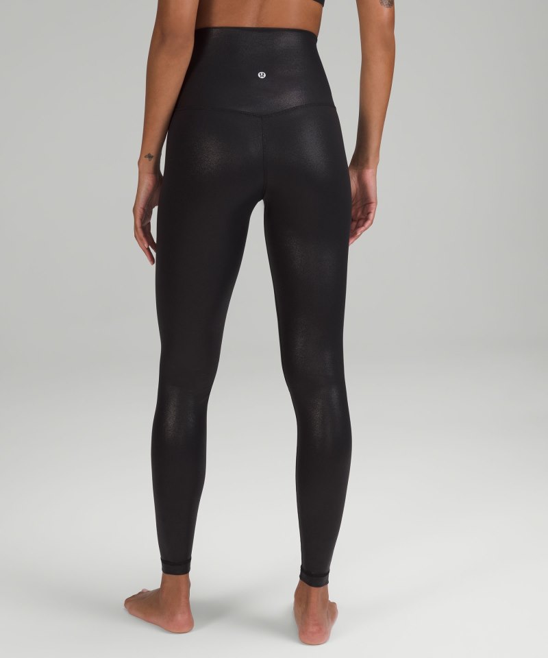 Lululemon Align™ Super-High-Rise Pant 28" *Shine Radiate Foil Print Black Online Outlet Sale