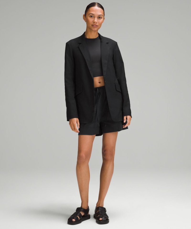 Lululemon Relaxed-Fit Twill Blazer Black Online Outlet Sale