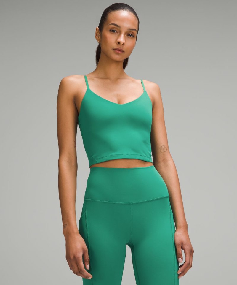 Lululemon Align™ Cropped Cami Tank Top *A / B Cup Cascadia Green Online Outlet Sale