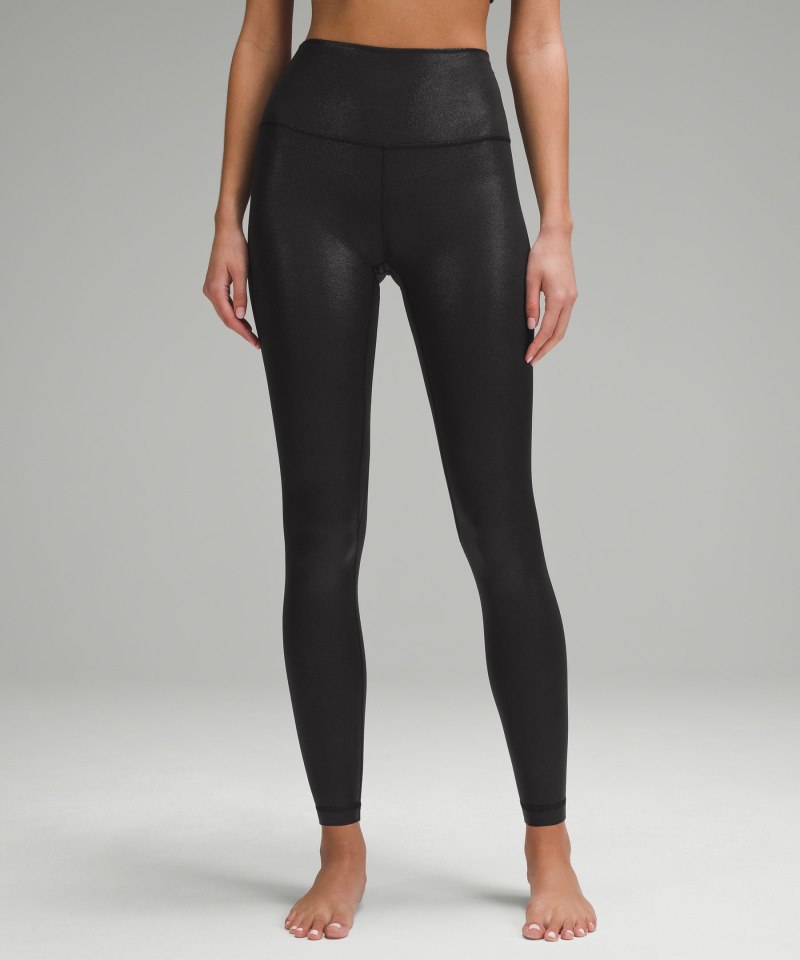 Lululemon Align™ High-Rise Pant 28" *Shine Radiate Foil Print Black Online Outlet Sale
