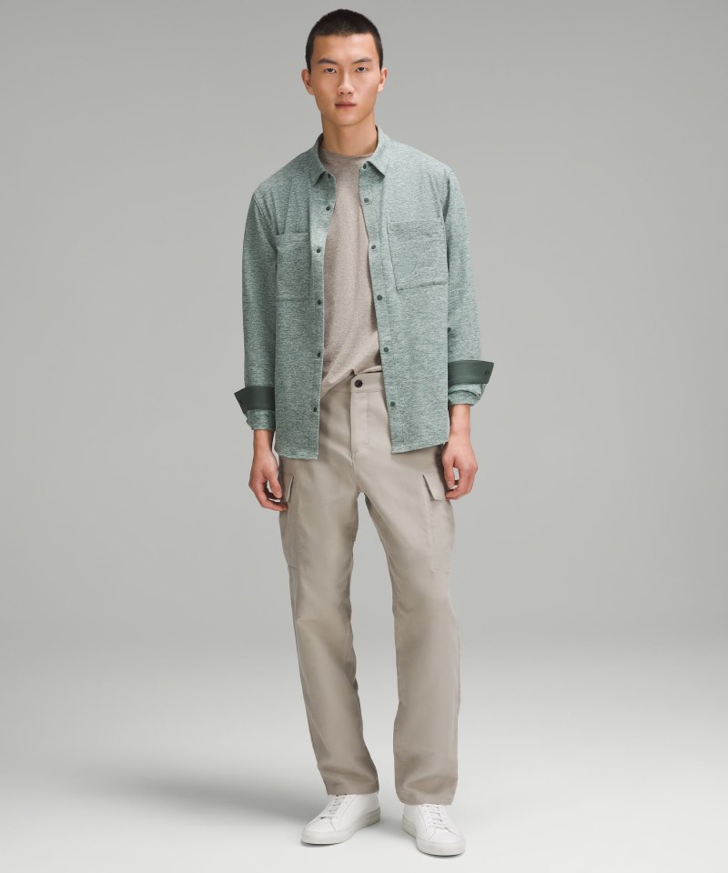 Lululemon Rulu Button-Up Shirt Heathered Dark Forest Online Outlet Sale