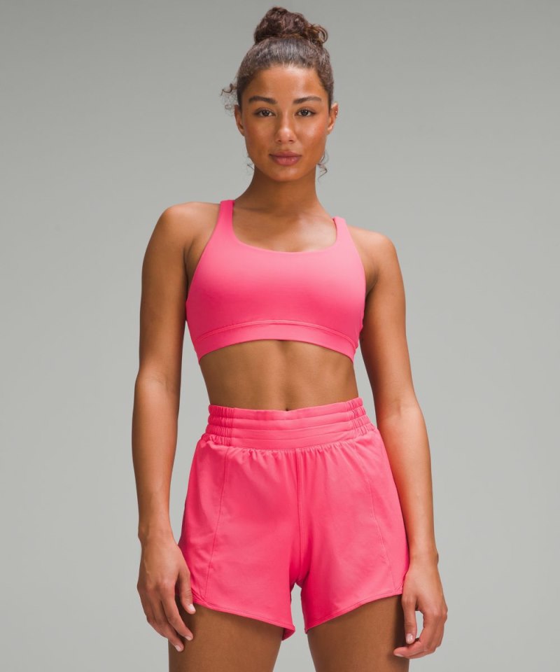 Lululemon Energy Bra *Medium Support, B–D Cups Glaze Pink Online Outlet Sale