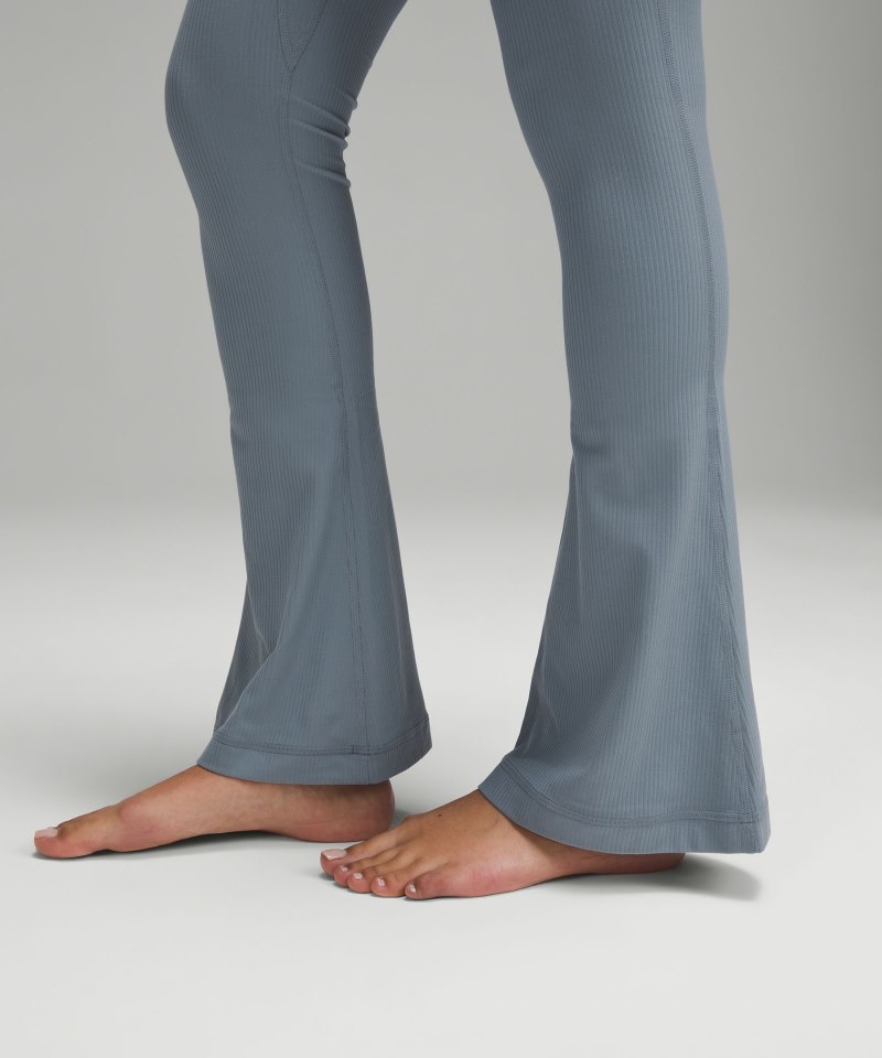 Lululemon Align™ High-Rise Ribbed Mini-Flared Pant *Extra Short Belgian Blue Online Outlet Sale