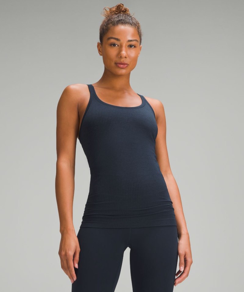Lululemon Ebb to Street Tank Top *Light Support, B / C Cup True Navy Online Outlet Sale