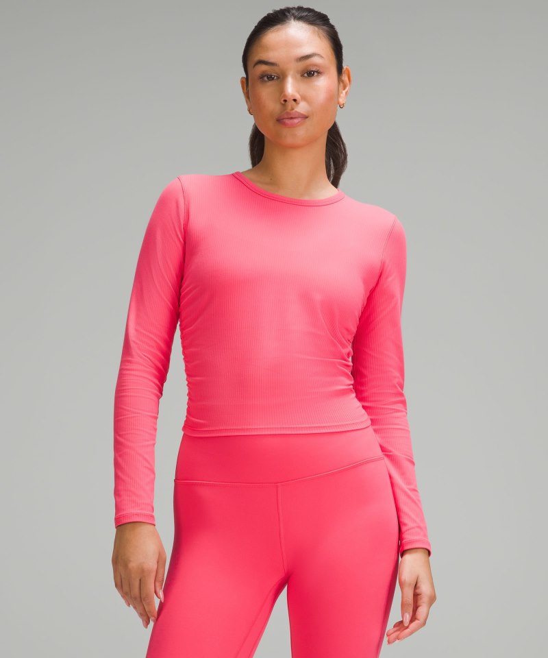 Lululemon All It Takes Ribbed Nulu Long-Sleeve Shirt Glaze Pink Online Outlet Sale