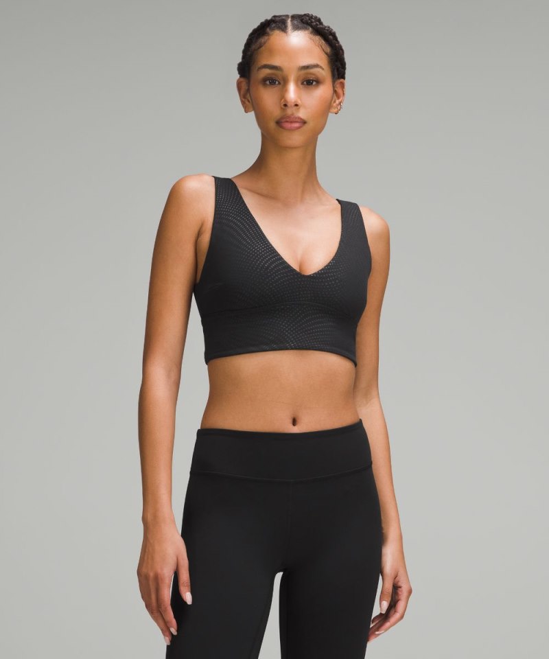 Lululemon Align™ V-Neck Bra *Light Support, C / D Cup Rhythmic Emboss Black Online Outlet Sale