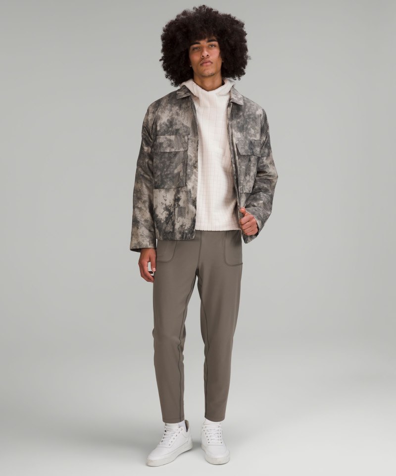 Lululemon lab Textured-Grid Fleece Hoodie Engineered Sinker Jacquard Light Ivory Online Outlet Sale