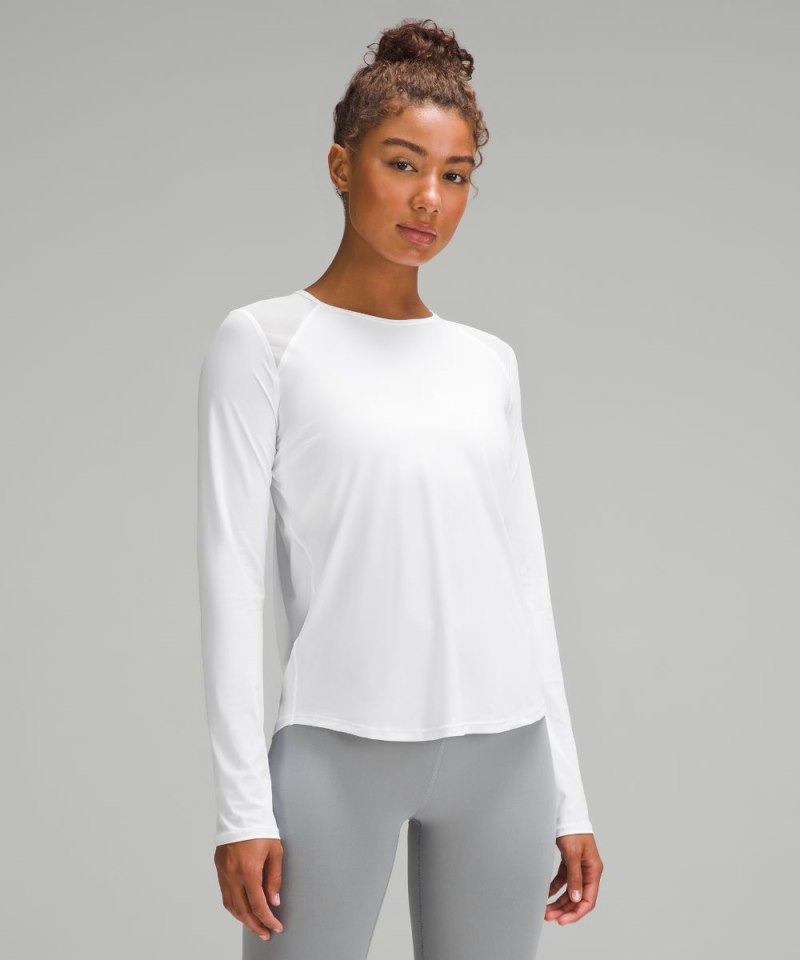 Lululemon Sculpt Long-Sleeve Shirt White Online Outlet Sale