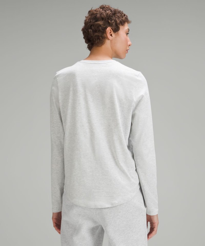Lululemon Love Long-Sleeve Shirt Heathered Core Ultra Light Grey Online Outlet Sale