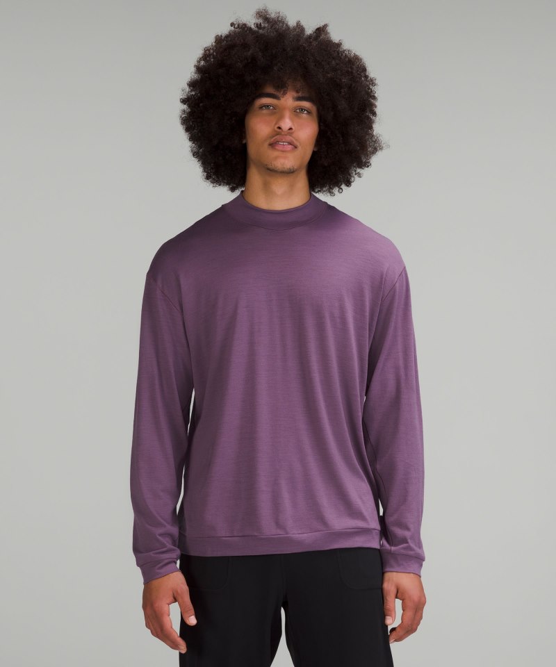Lululemon lab Merino Wool-Blend Long-Sleeve Shirt Dusty Amethyst Online Outlet Sale