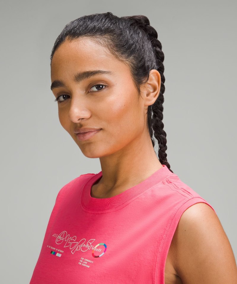 Lululemon All Yours Cropped Tank Top *Pride Glaze Pink Online Outlet Sale