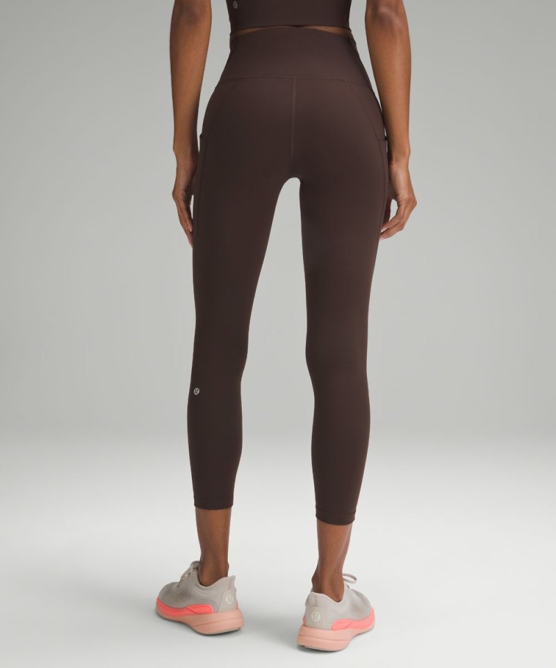 Lululemon Wunder Train High-Rise Tight with Pockets 25" Espresso (not available) Online Outlet Sale