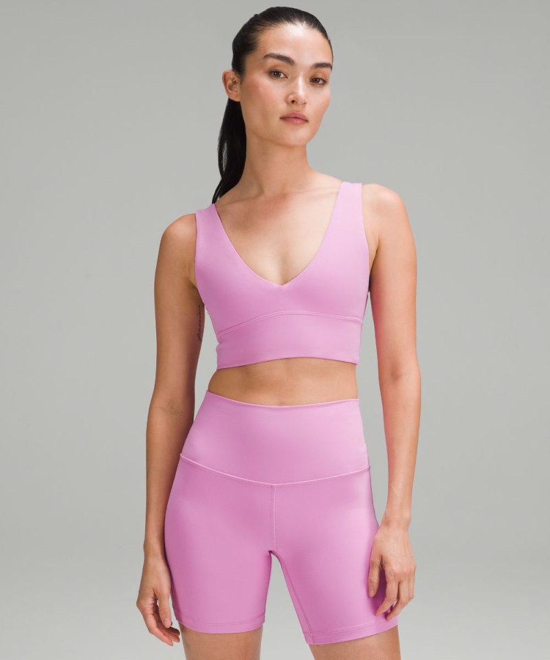 Lululemon Align™ V-Neck Bra *Light Support, A / B Cup Dahlia Mauve Online Outlet Sale