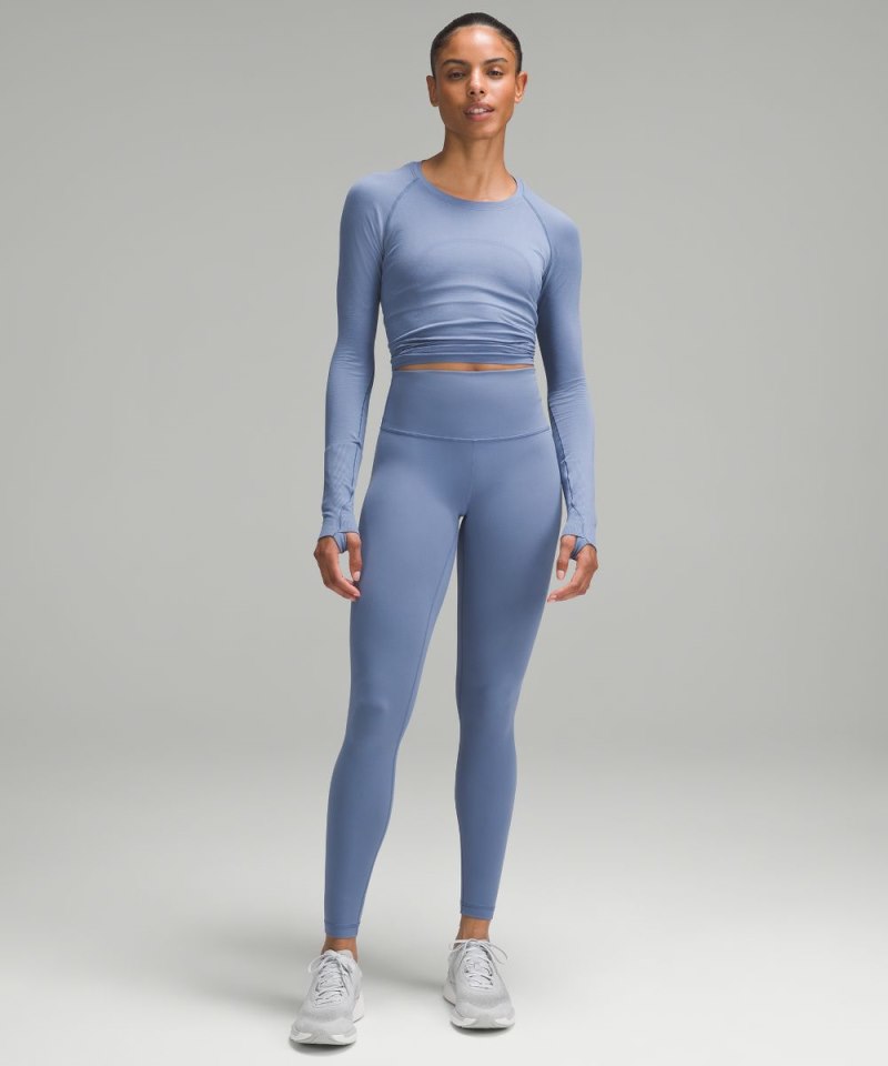 Lululemon Swiftly Tech Long-Sleeve Shirt 2.0 *Waist Length Oasis Blue / Oasis Blue Online Outlet Sale