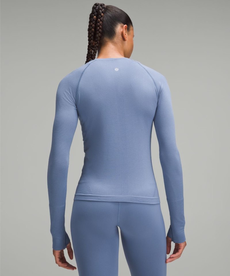 Lululemon Swiftly Tech Long-Sleeve Shirt 2.0 *Waist Length Oasis Blue / Oasis Blue Online Outlet Sale