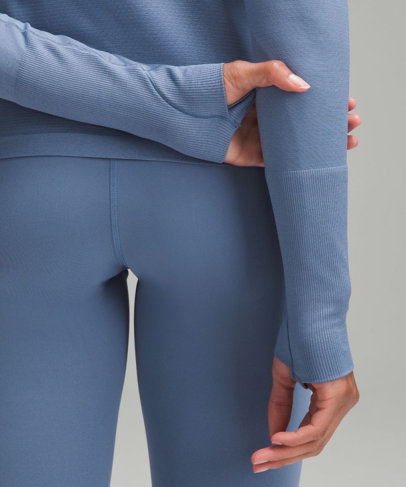 Lululemon Swiftly Tech Long-Sleeve Shirt 2.0 *Waist Length Oasis Blue / Oasis Blue Online Outlet Sale