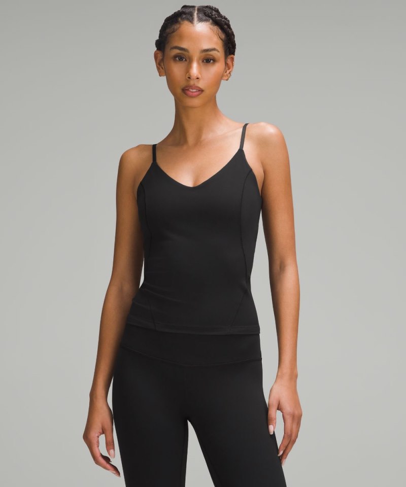 Lululemon Align™ Waist-Length Cami Tank Top *C / D Cup Black Online Outlet Sale
