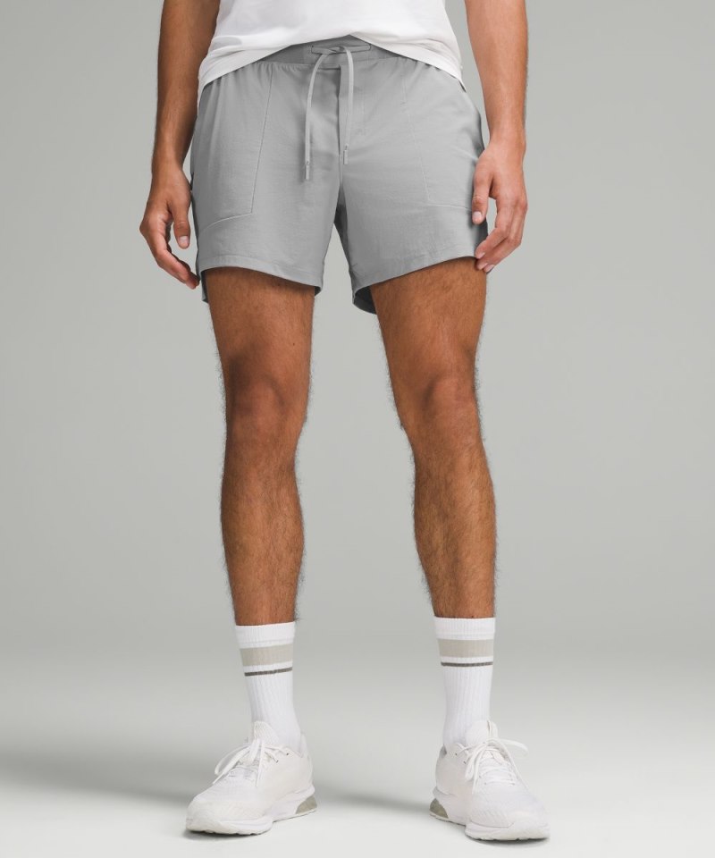 Lululemon License to Train Linerless Short 5" Rhino Grey Online Outlet Sale