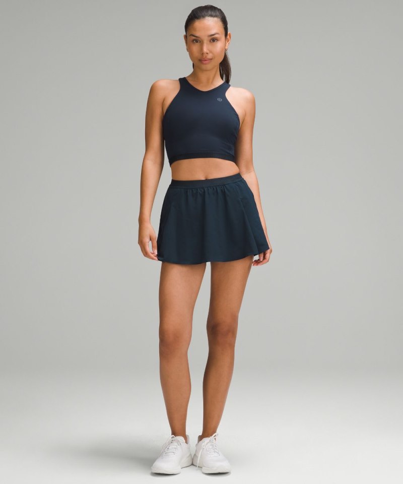 Lululemon Narrow Hem Cropped Tennis Tank Top *Medium Support, B / C Cup True Navy Online Outlet Sale