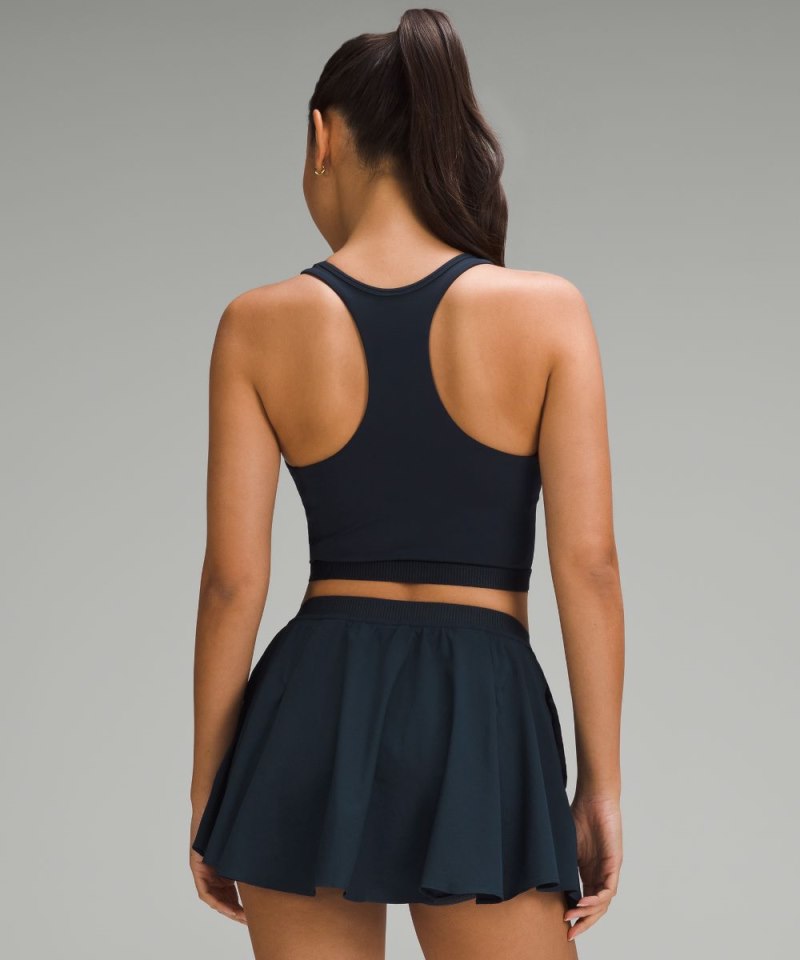 Lululemon Narrow Hem Cropped Tennis Tank Top *Medium Support, B / C Cup True Navy Online Outlet Sale