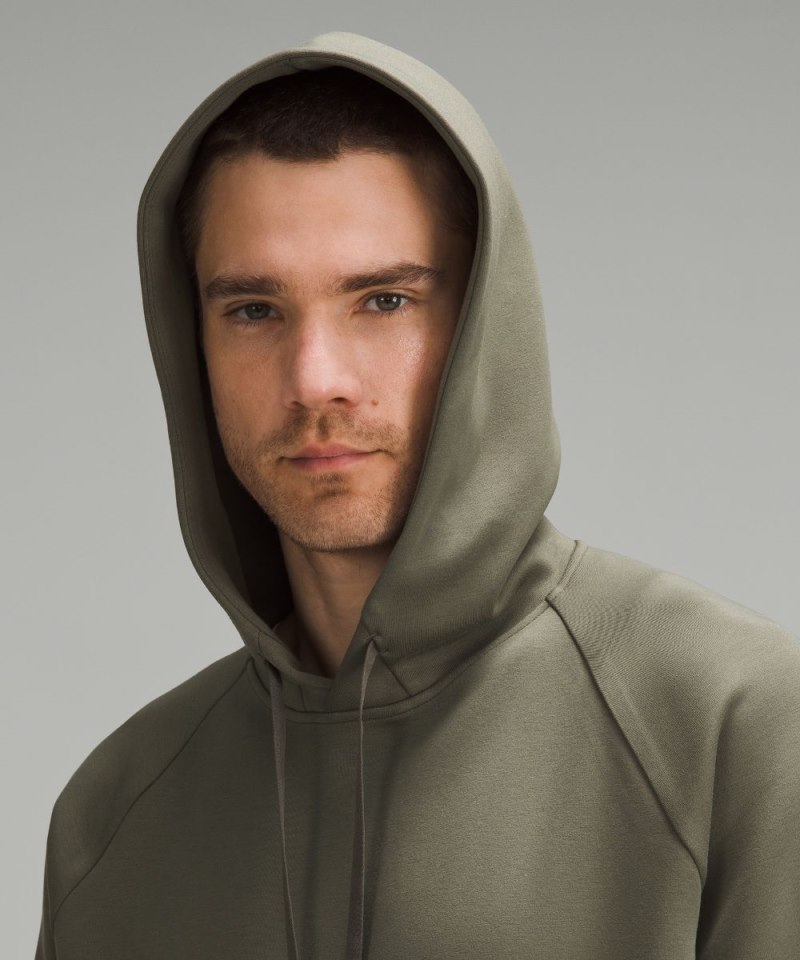 Lululemon Smooth Spacer Classic-Fit Pullover Hoodie Army Green Online Outlet Sale