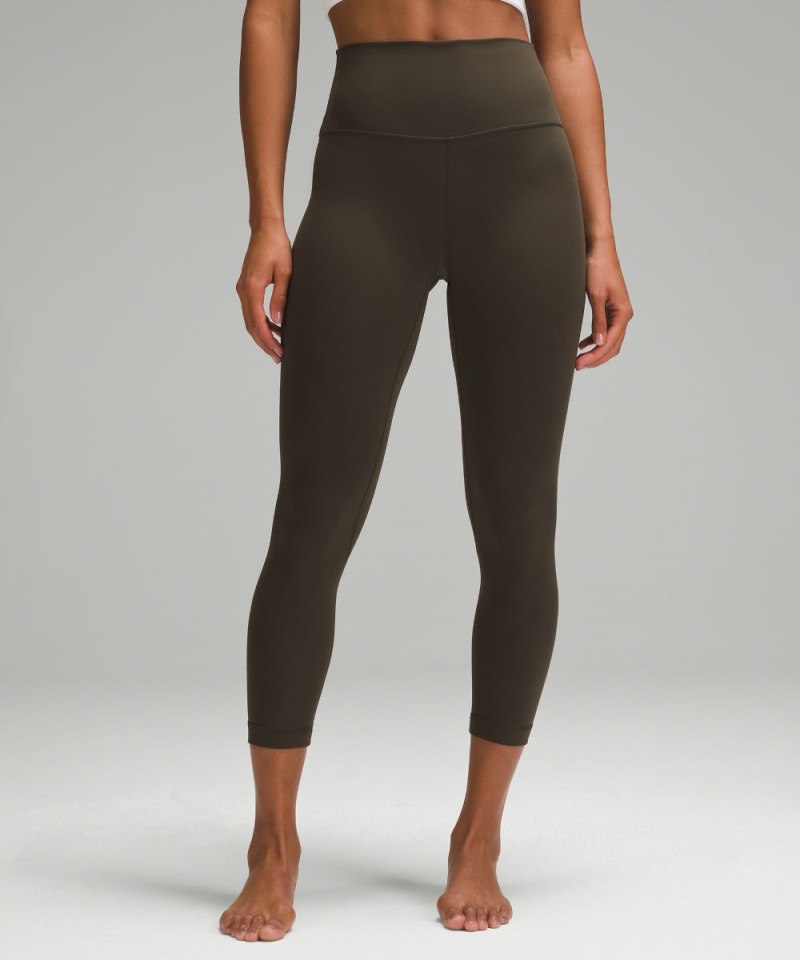 Lululemon Align™ High-Rise Crop 23" Dark Olive Online Outlet Sale