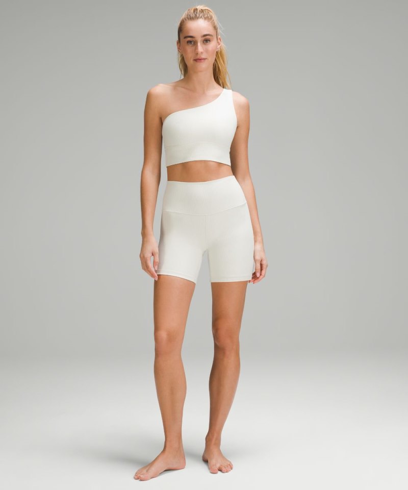Lululemon Align™ Asymmetrical Ribbed Bra *Light Support A / B Cup Shine Bone Radiate Transparent Foil Online Outlet Sale