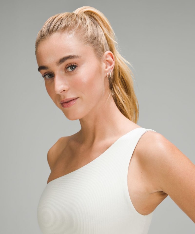 Lululemon Align™ Asymmetrical Ribbed Bra *Light Support A / B Cup Shine Bone Radiate Transparent Foil Online Outlet Sale