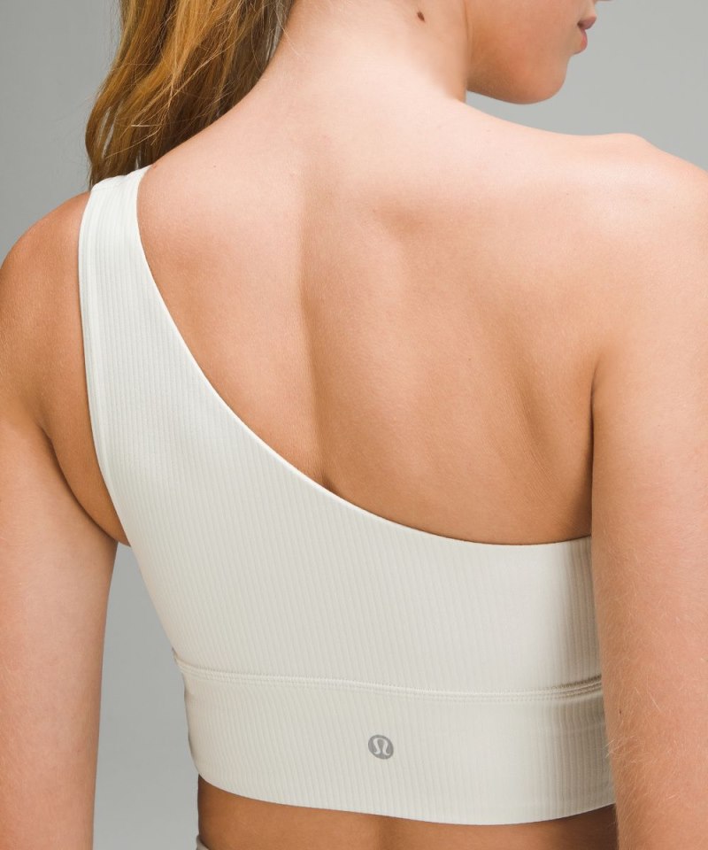 Lululemon Align™ Asymmetrical Ribbed Bra *Light Support A / B Cup Shine Bone Radiate Transparent Foil Online Outlet Sale