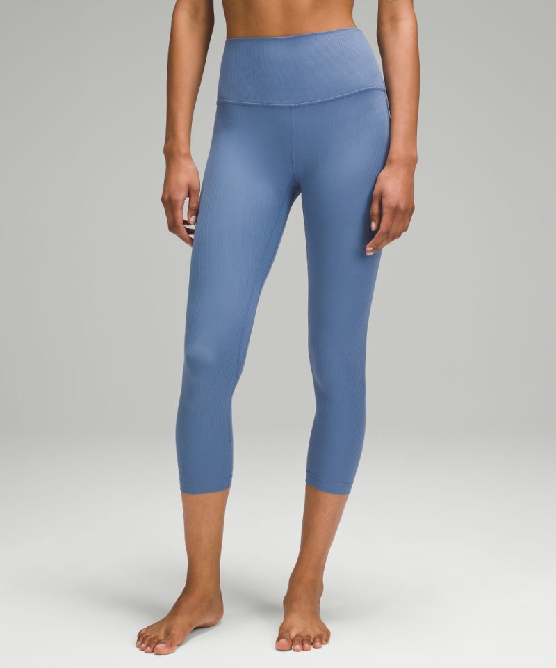 Lululemon Align™ High-Rise Ribbed Crop 23" Oasis Blue Online Outlet Sale