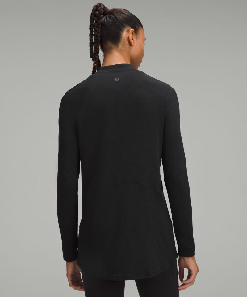 Lululemon Swiftly Relaxed Long-Length Half Zip Black / Black (not available) Online Outlet Sale