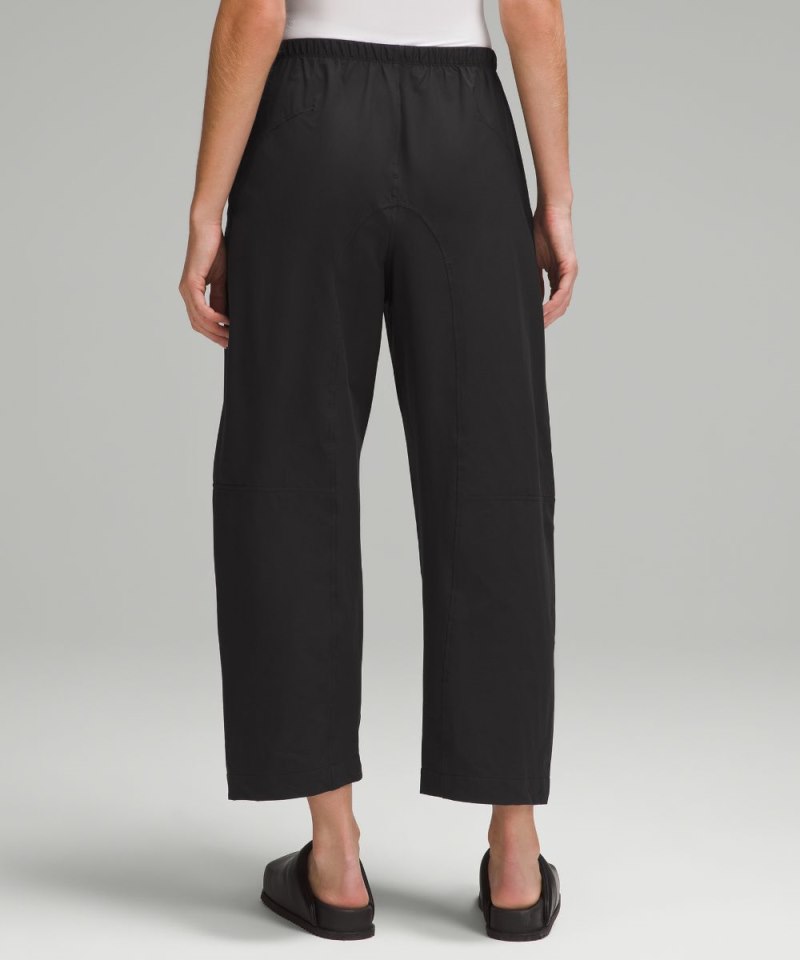 Lululemon Lightweight Mid-Rise Barrel-Leg Cropped Pant Black Online Outlet Sale