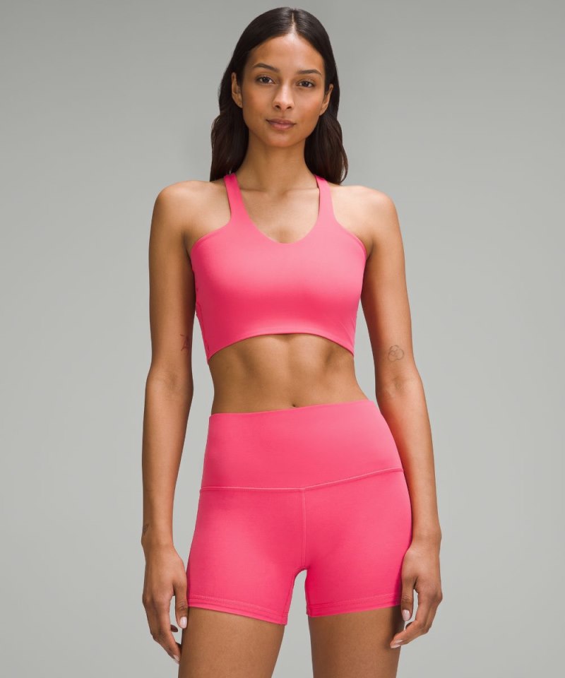 Lululemon Bend This V and Racer Bra *Light Support, A-C Cups Glaze Pink Online Outlet Sale