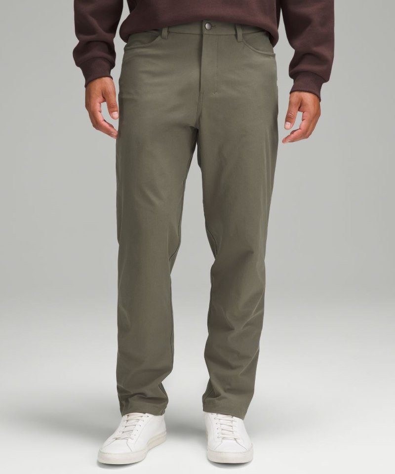 Lululemon ABC Relaxed-Fit 5 Pocket Pant 32"L *Warpstreme Army Green Online Outlet Sale