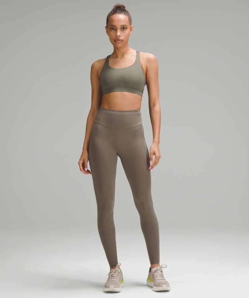 Lululemon Energy Bra *Medium Support, B–D Cups Army Green Online Outlet Sale