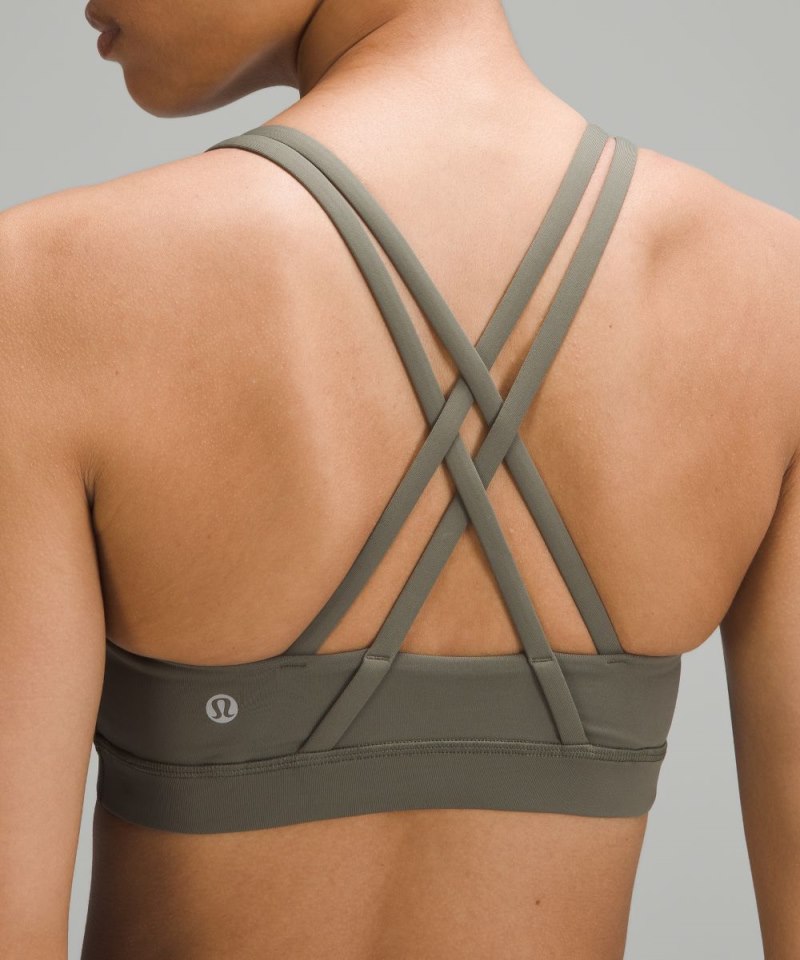 Lululemon Energy Bra *Medium Support, B–D Cups Army Green Online Outlet Sale