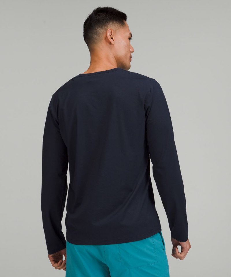 Lululemon Fundamental Long-Sleeve Shirt Nautical Navy Online Outlet Sale