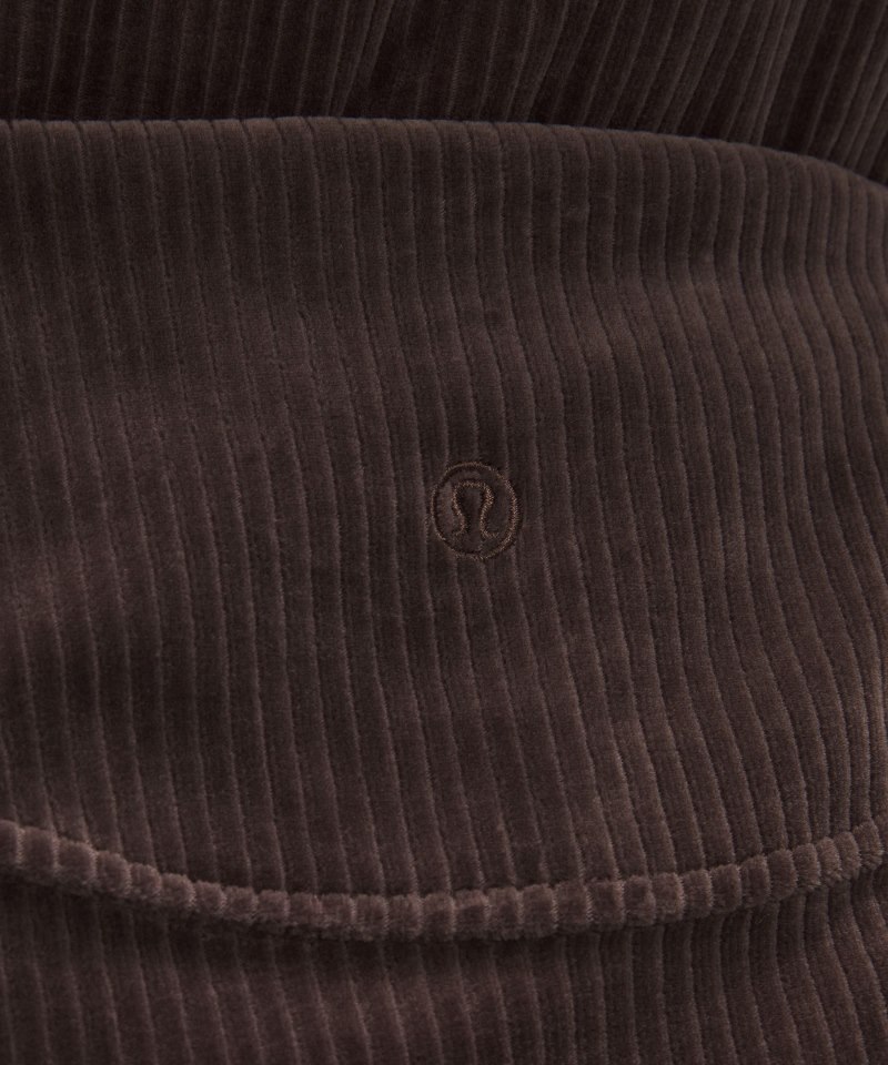 Lululemon Scuba Mid-Rise Mini Skirt *Velvet Cord Espresso Online Outlet Sale
