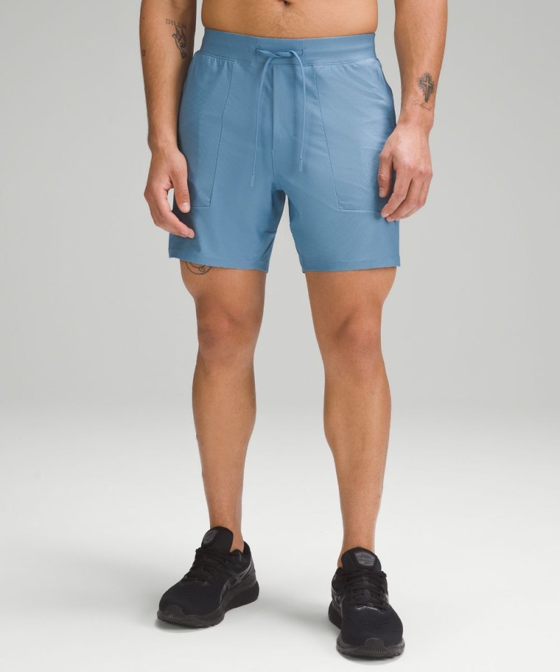Lululemon License to Train Linerless Short 7" *Pique Utility Blue Online Outlet Sale