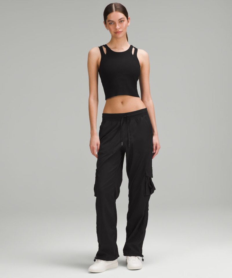 Lululemon Cut-Out Knit Tank Top Black / Black (not available) Online Outlet Sale