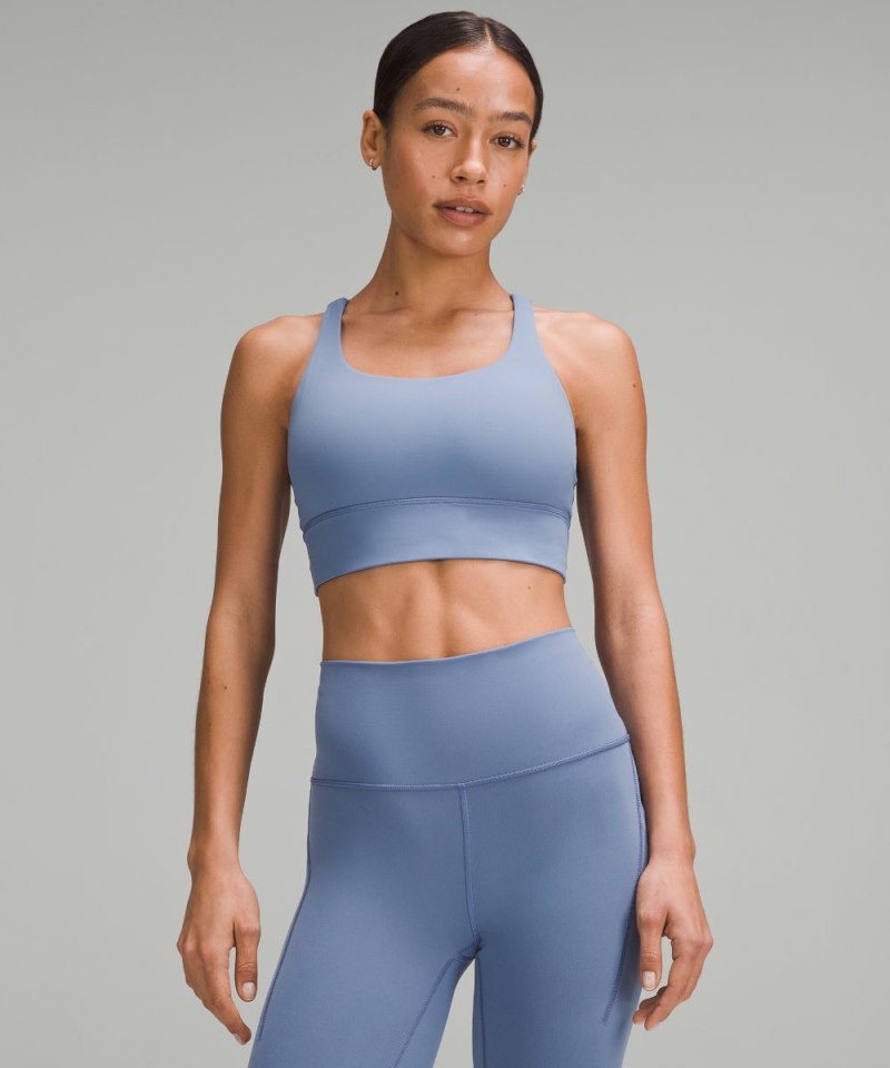 Lululemon Energy Longline Bra *Medium Support, B–D Cups Oasis Blue Online Outlet Sale