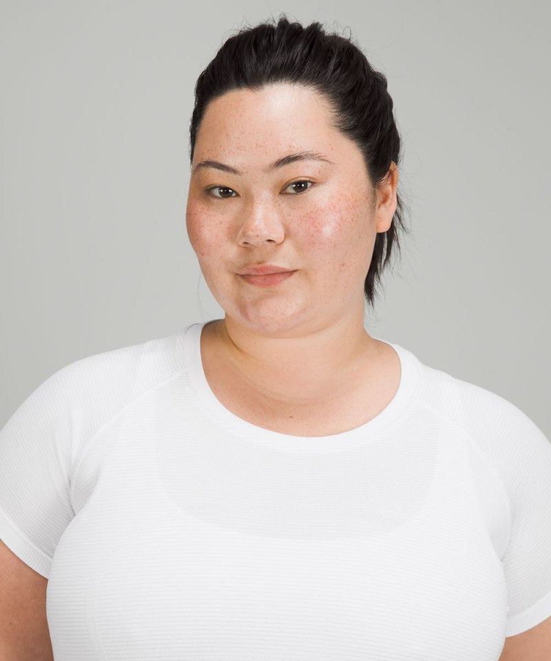 Lululemon Swiftly Tech Short-Sleeve Shirt 2.0 *Waist Length White / White Online Outlet Sale