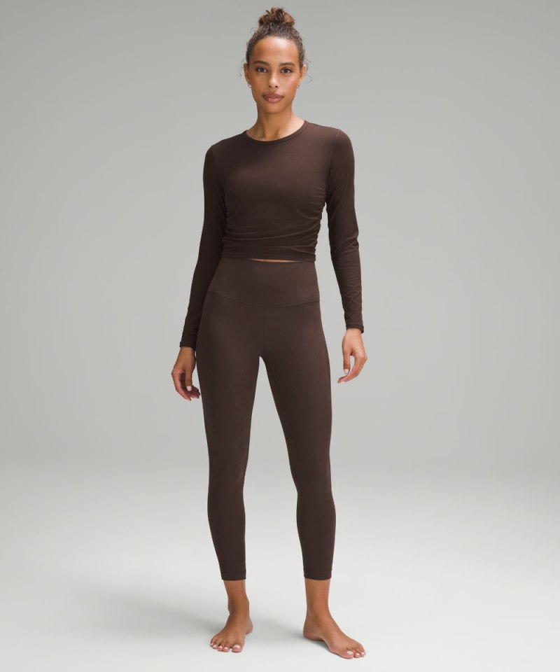 Lululemon Align™ High-Rise Ribbed Pant 25" Espresso (not available) Online Outlet Sale
